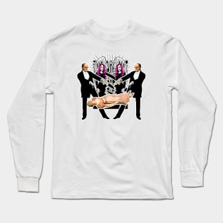 Purple hair girl in gothic magic levitation Long Sleeve T-Shirt